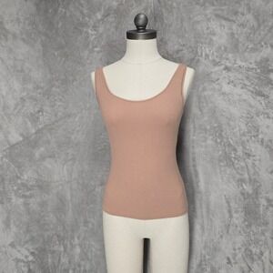 SKIMS Ribbed Tank Top Sienna L Modal Spandex Scoop Neck Sleeveless Basic Layer